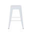 Tabouret à hauteur de comptoir 24 po, ensemble de 2 tabourets de bar en métal sans dossier, non empilable, amovible et facile à assembler, permettant d'économiser de l'espace pour un îlot de cuisine / bar / café / salle à manger (blanc)-132287421-132287426
