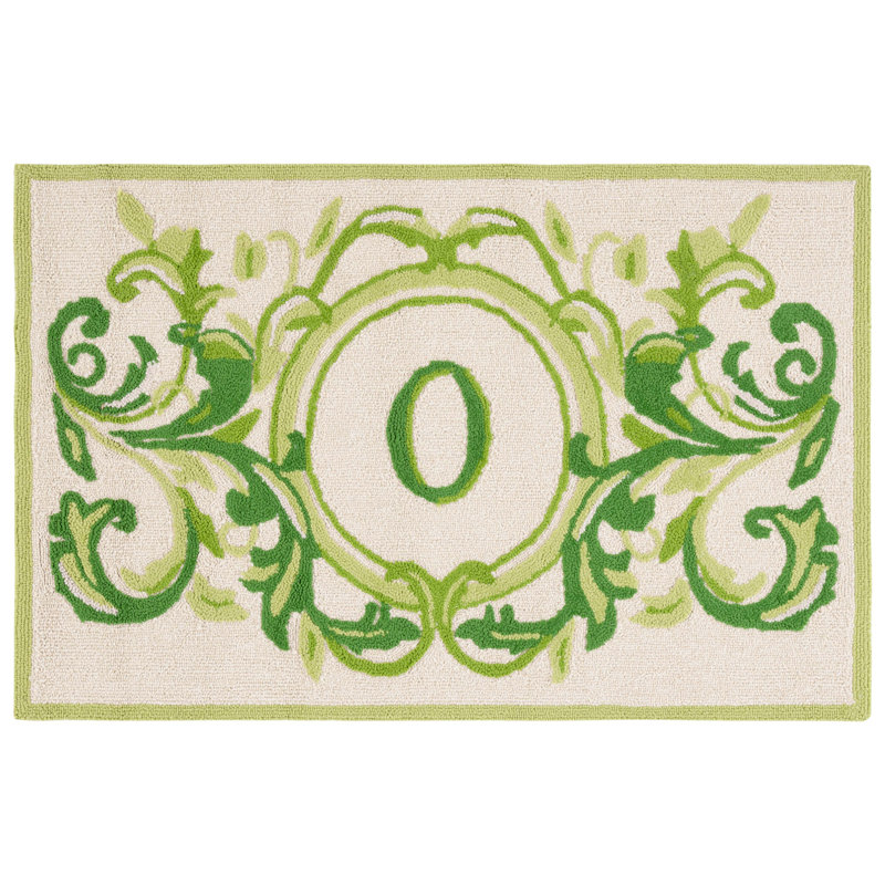 Paillasson Beldegg, L 30 po x L 48 po, Beige et vert, O
