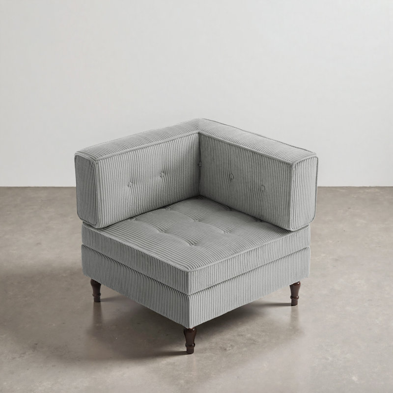 Upholstered Armchair, Light Grey
