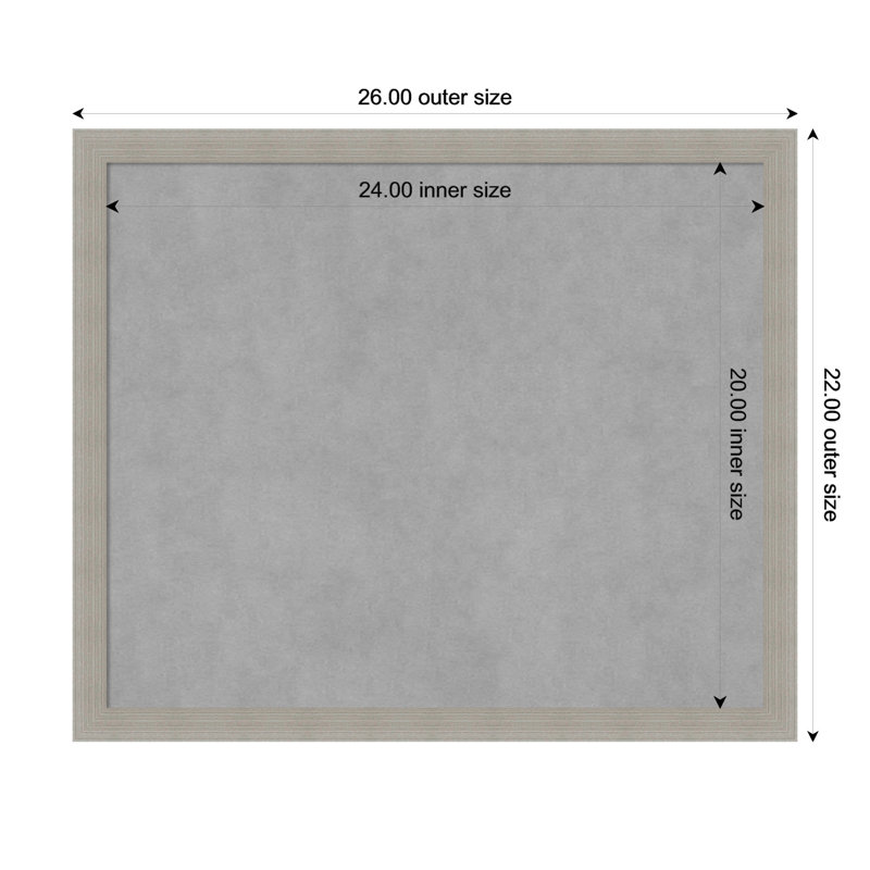 Tableau magnétique en métal Woodgrain, H 22 po x l 26 po