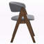 Chaise d'appoint en tissu gris Onyx et finition noyer (ensemble de 2)