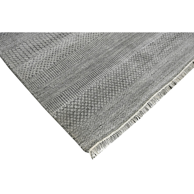 One-of-a-Kind Rectangle 12'1" x 14'11" Area Rug in Ivory/Gray/Black