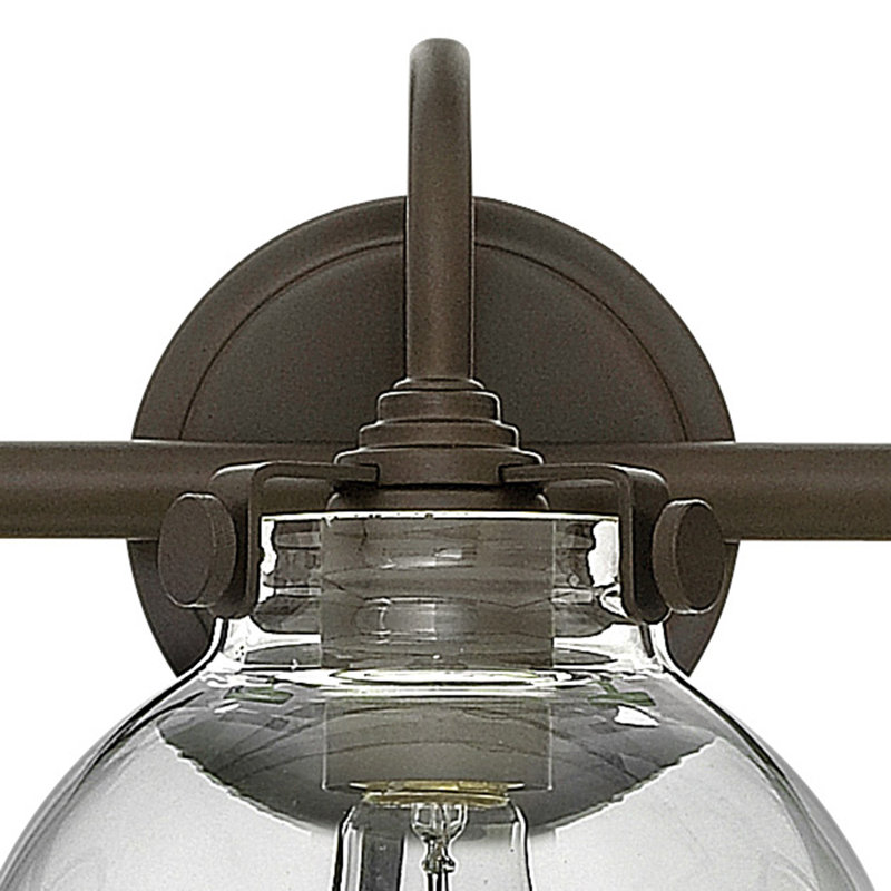 Chrome 3-Light Bath Fixture with Clear Glass Shades