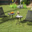 Round Metal Folding Outdoor Coffee Table , 46cm cm W 46cm cm D