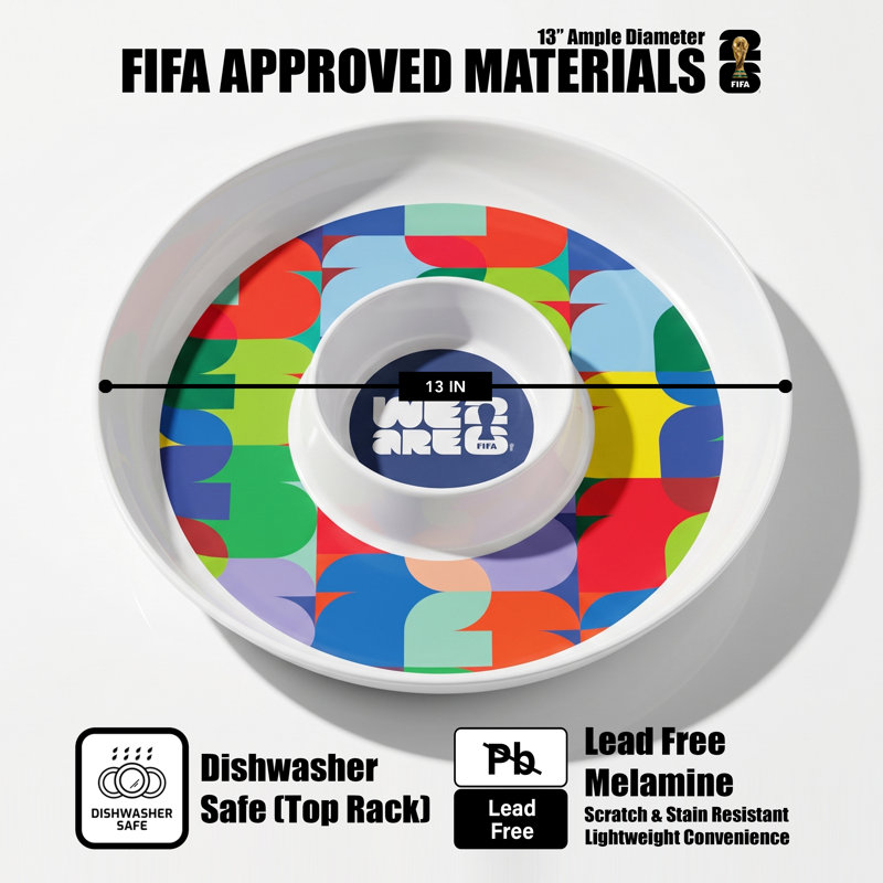 Fifa We Are 26 Melamine Chip & Dip 13 "P