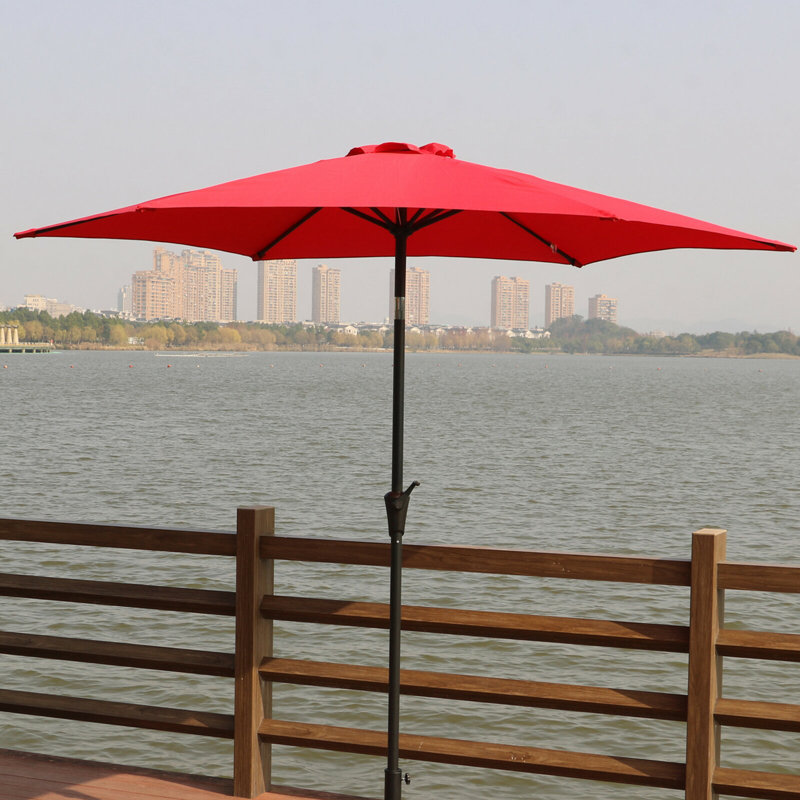 Parasol 9 'avec sac de transport, Rouge