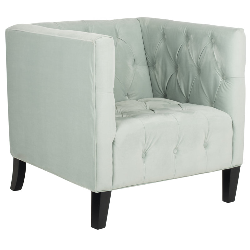 Upholstered Armchair, Light Blue
