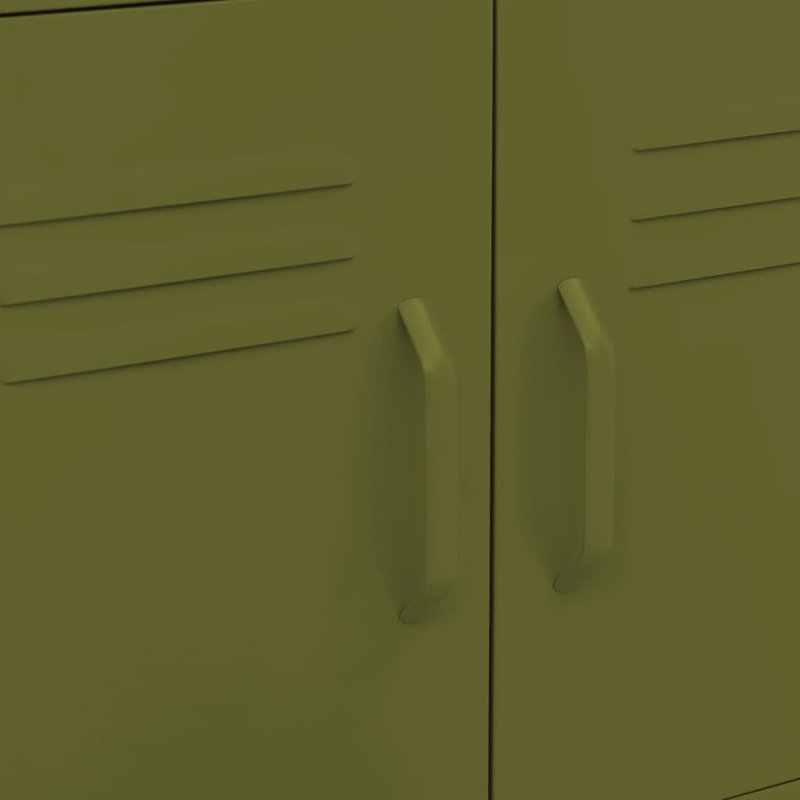 Gazali Storage Cabinet 60x35x56 cm Steel, Olive Green