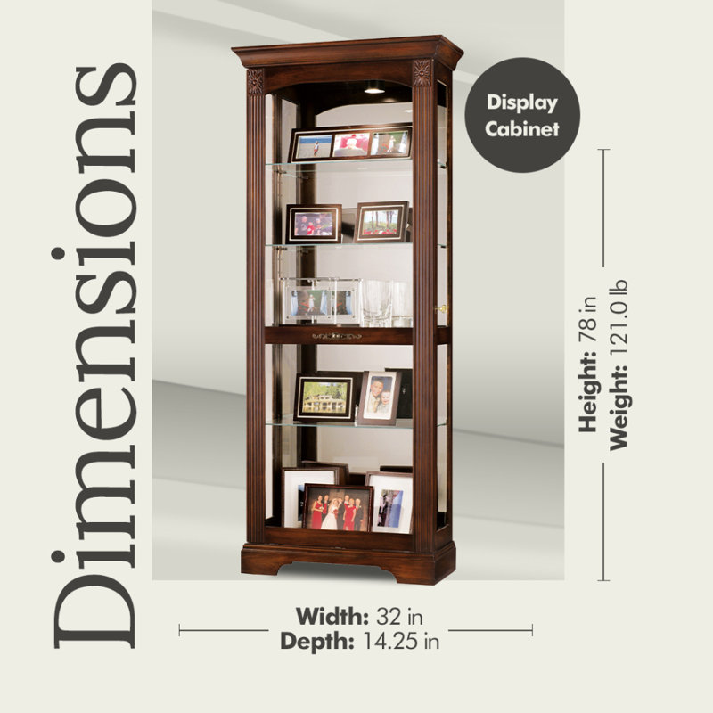 Brigham Lighted Curio Cabinet