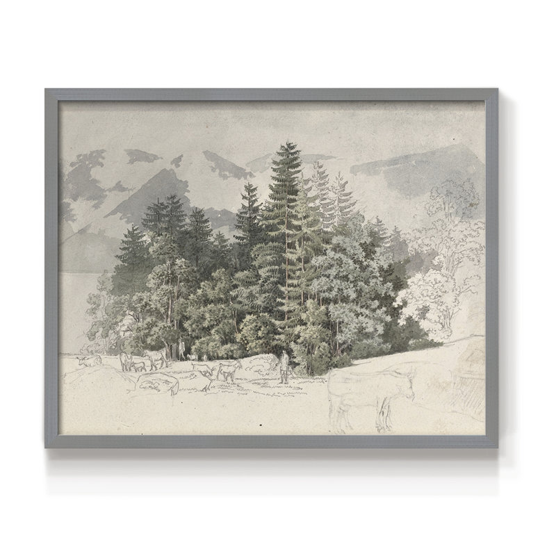 Paysages rétro-CCXV-reproduction encadrée, H 16 po x l 20 po
