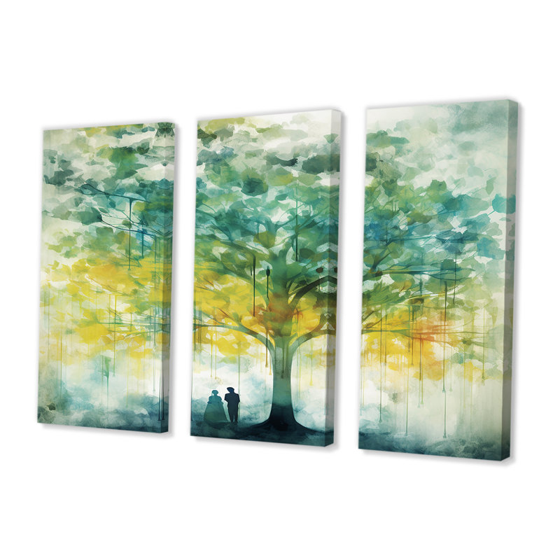 Ensemble de salon Alone By The Majestic Tree Vintage Grunge, Toile tendue, H 40 po x l 60 po x P 1 po