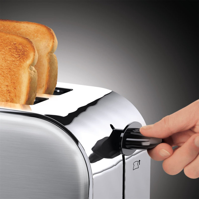 Toaster 2 slots, long slot, 2 extra wide slot chambers for 4 slices of toast, incl. Bread roll attachment, 6 adjustable browning levels + defrost function, 1600W