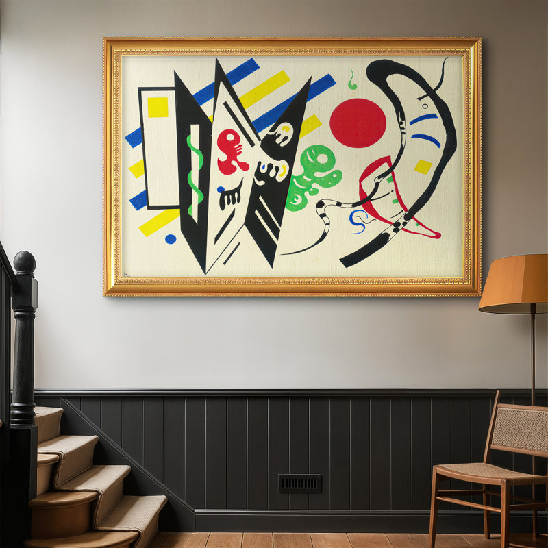 Réciprocité, 1935 - Wassily Kandinsky - Toile encadrée sur mesure, 28x40 INNER SIZE, Framed Canvas, Beaded Florentine Gold