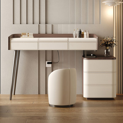Makeup Vanity with Light mirror,5 drawers