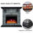 41.3" Electric Fireplace With Mantel,grey-1841445780