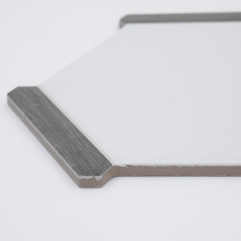 Carreau de porcelaine pour plancher et mur HEX 9 po x 10 po Timberstone, Blanc