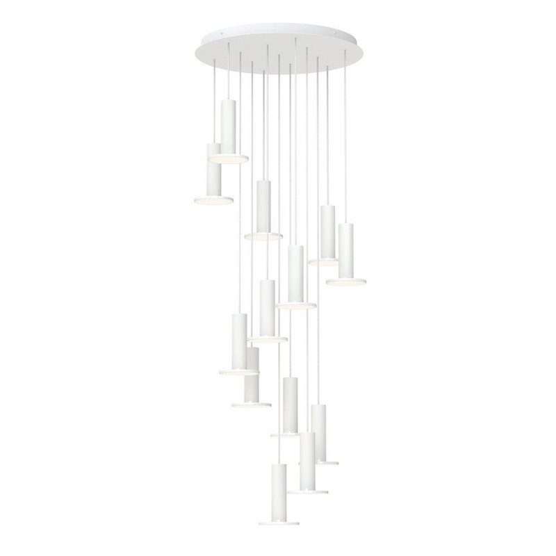 Cielo Hight Bright 13 Pendant Chandelier, White