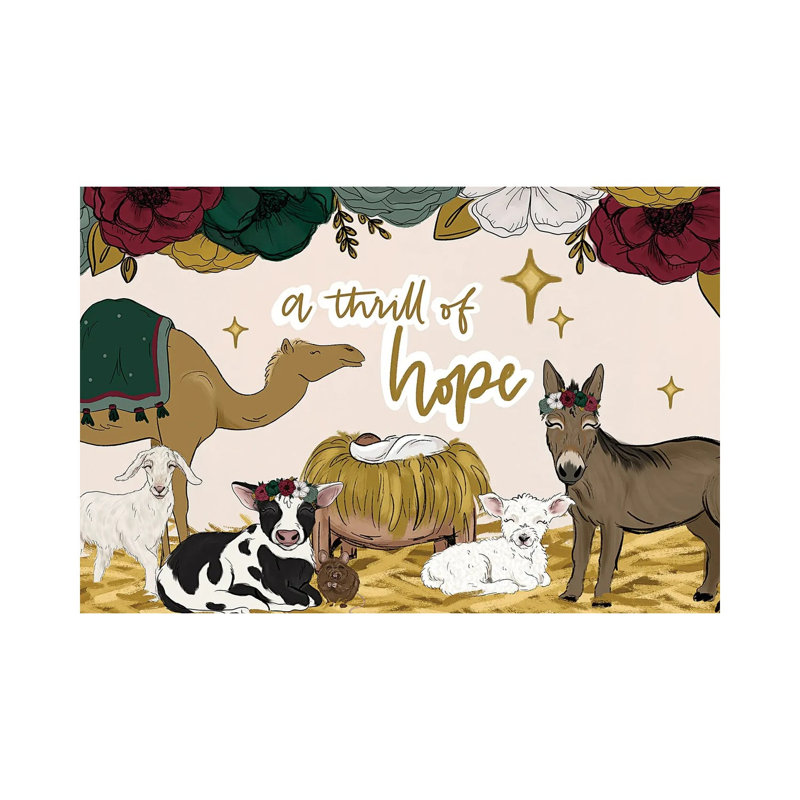 A Thrill Of Hope Manger Friends by Katie Bryant - Wrapped Canvas Gallery-Wrapped Canvas Giclée, 20.32 cm H x 30.48 cm W