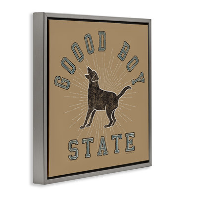 Art mural rétro sur toile flottante Good Boy State par Spirit Animals / Life Is High