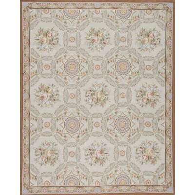 Gros Point Needlepoint One-of-a-Kind 8.0 X 10.0 Hand Knotted Area Rug