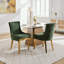Ensemble de 2 chaises en chenille avec pieds courbés et garniture de rivets-800057496