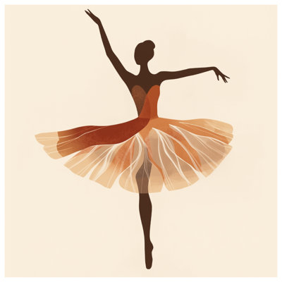 Toile de ballerine dans une silhouette de toile tendue en plusieurs tailles
