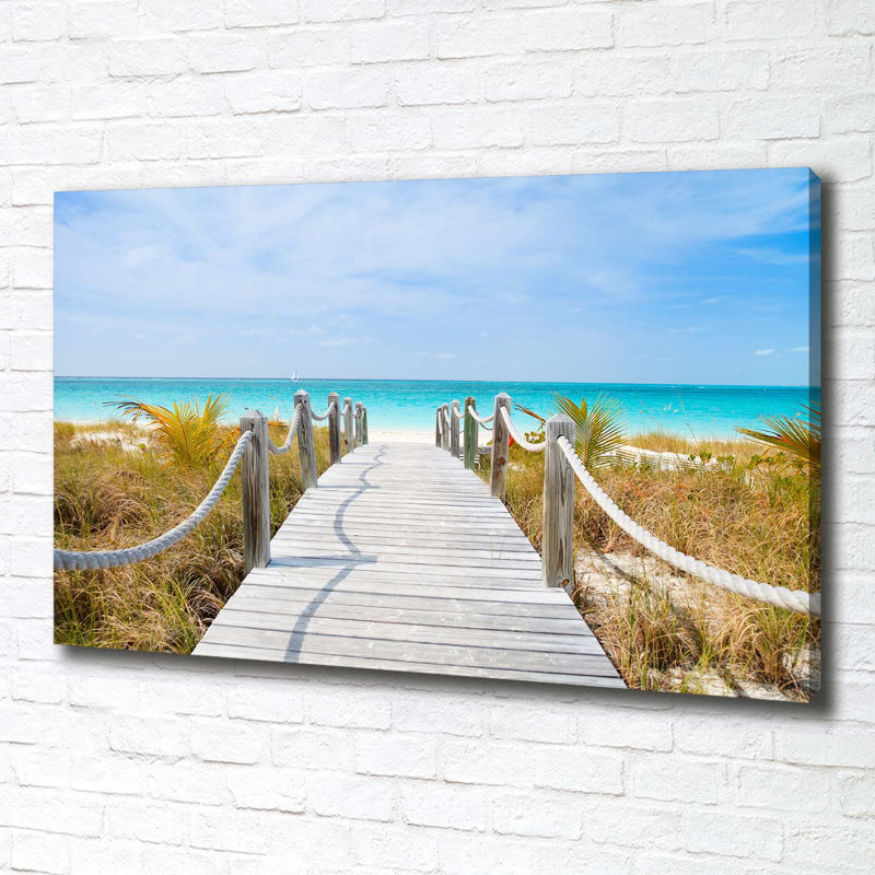 Path By The Sea - Wrapped Canvas Print
