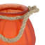 Glass Pumpkin Vase with Rope Handle