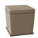 Remy 18" Genuine Leather Square Cube Ottoman