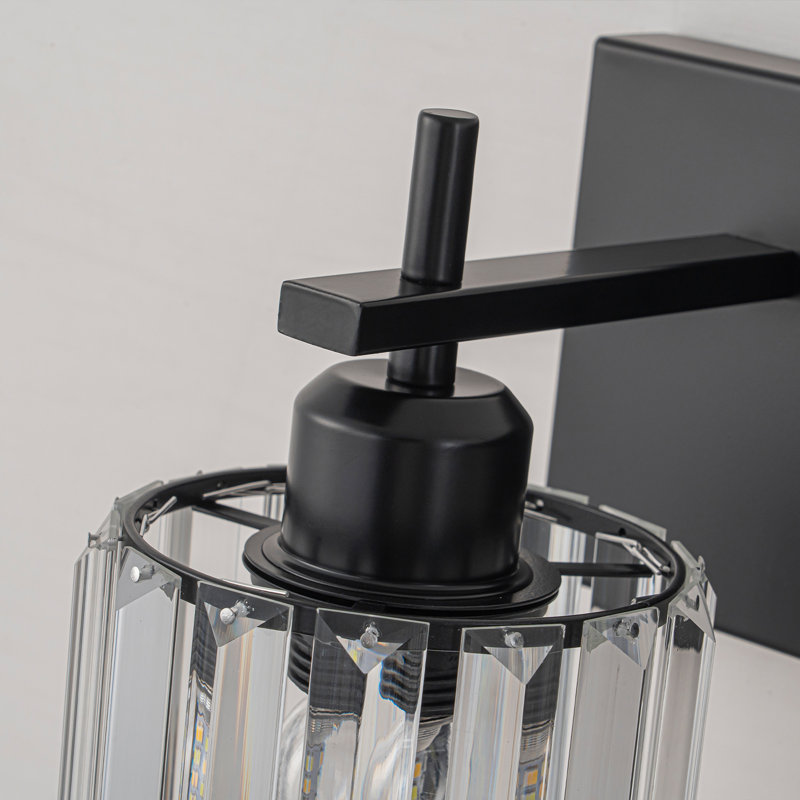 Éclairage pour meuble-lavabo à intensité variable Corless, 6, Noir mat