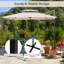 Parasol en porte-à-faux 9,5 pi avec pivotement sur 360 ° et double plateau-195775862