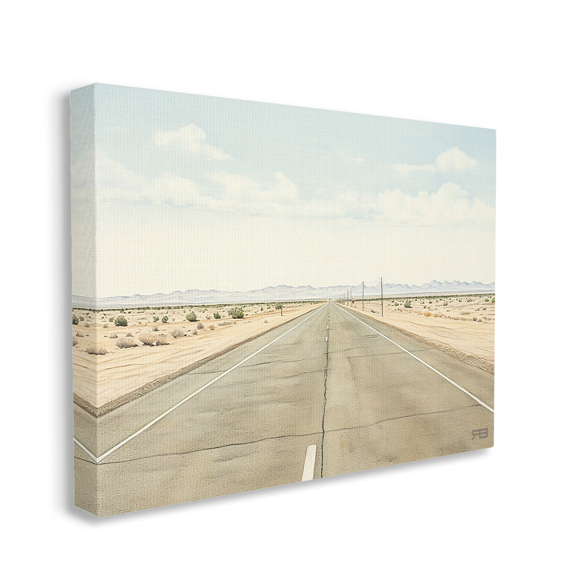 Desert Road Canvas Wall Art by Abstract House
