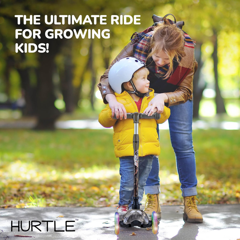 HURSC23RT - Mini scooter Kurtboard avec roues à DEL Hurtle