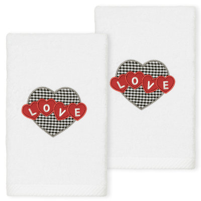 Débarbouillette en coton Love Heart
