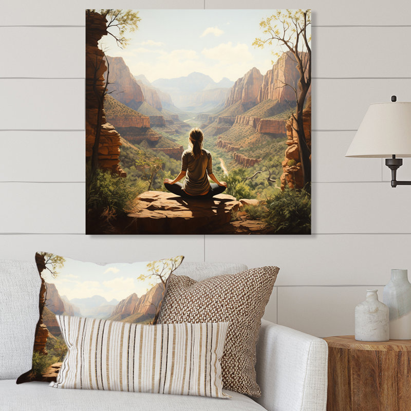 " Yoga In Nature ", 29" H x 29" W x 1" D