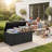 150 Gallon Outdoor Deck Box, Lockable Waterproof Outdoor Storage Boxes For Garden Tools-134095810