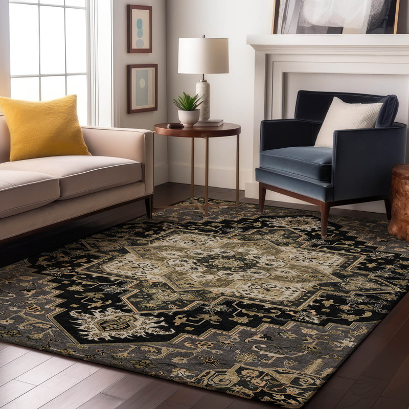 Premium Machine Washable Cossette AMF1036 Oriental Rug, Rectangle 9' x 12'