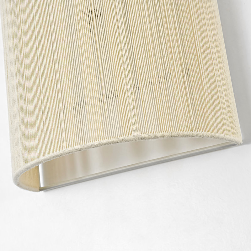 Applique murale en tissu à intensité variable à 2 lumières Hassler, Naturel