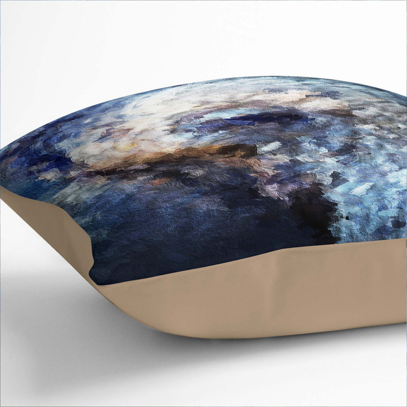 Abstract Square Throw Cushion, 55cm H x 55cm W x 20cm D, Stone