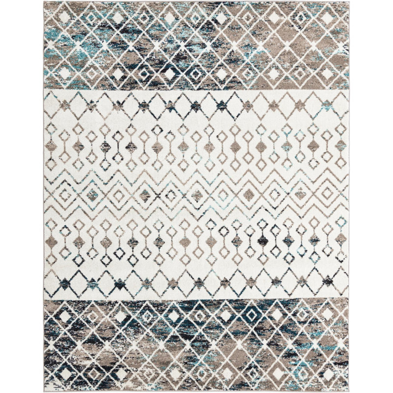 Abstract Indoor Rug, Rectangle 7'10" x 10'