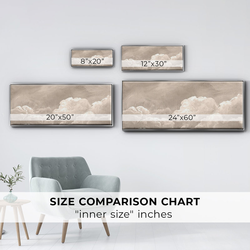«Painted Clouds I», toile encadrée, H 24 po x l 60 po