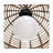 SUNJOY Outdoor Chandelier Wicker Hanging Light Fixture with Remote Control - Black-111655985