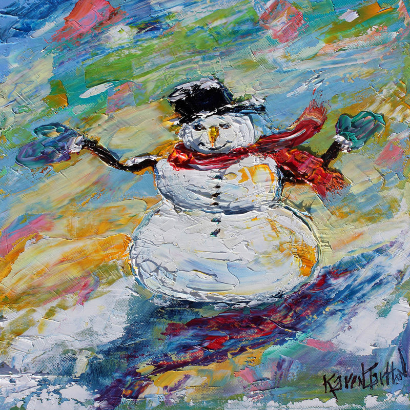 Ensemble de housse de couette en microfibre DiaNoche par Karen Tarlton - Snowman 2