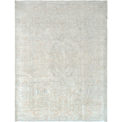High-Quality Hand-Knotted Ivory Area Rug