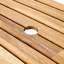 Ensemble repas 7 pièces pour patio avec plateau en bois massif et trou pour parasol