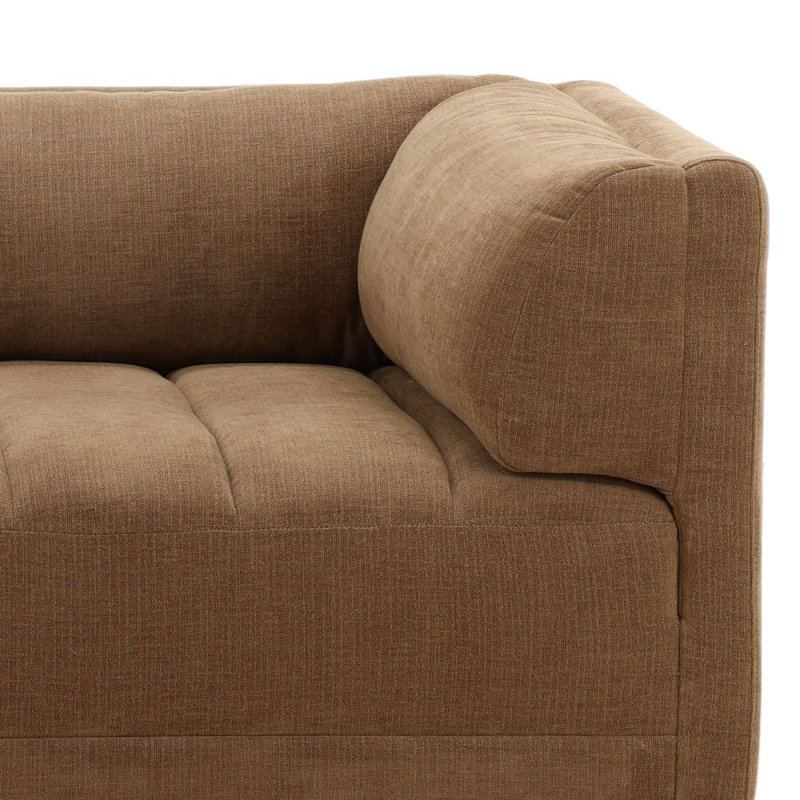 Magda 113" Wide Upholstered Sofa, Terracotta, Sepulveda Coco