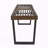 Acacia Wood Patio Bench Iron Legs Weather Resistant Durable-1308579070