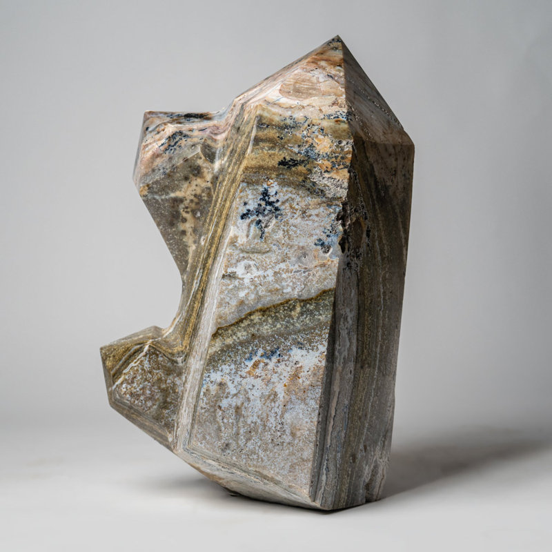 Grand véritable océan poli véritable point Jasper (117 lb)