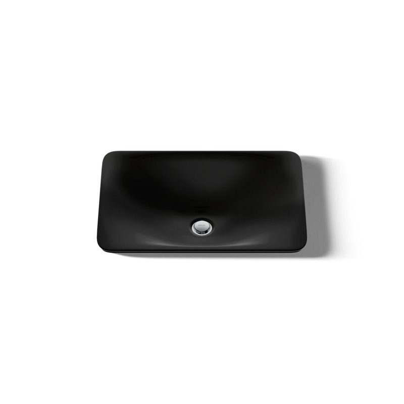 Carillon® Ceramic Rectangular Drop-in Bathroom Sink, Black