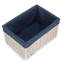 Navy Lined Open Storage Basket Small-342992225
